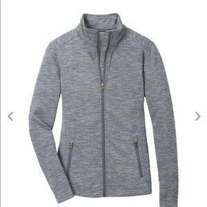 Port Authority® Digi Stripe Fleece Men's Jacket Gray Size Medium
